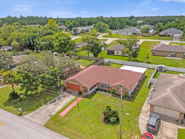 drone / aerial view with a residential view