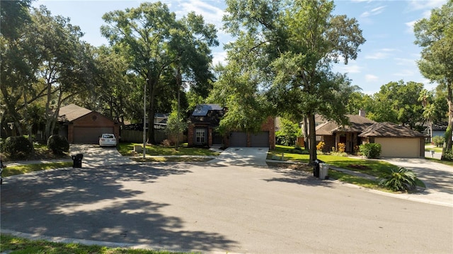 view of front facade with a garage