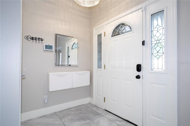 entrance foyer with baseboards