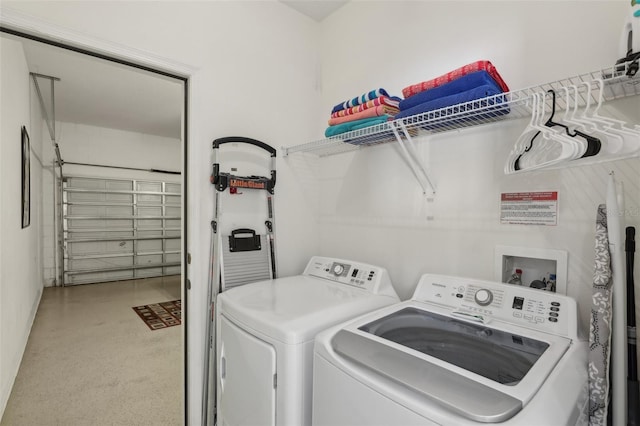 laundry room featuring washer and dryer