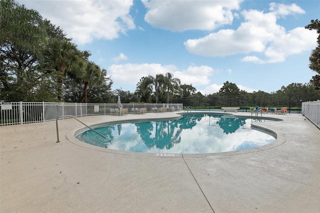 view of pool featuring a patio area