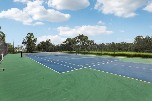 view of tennis court