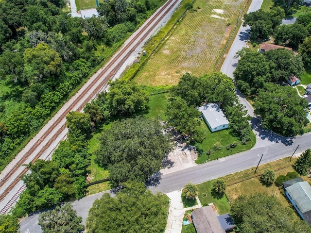 aerial view with a rural view