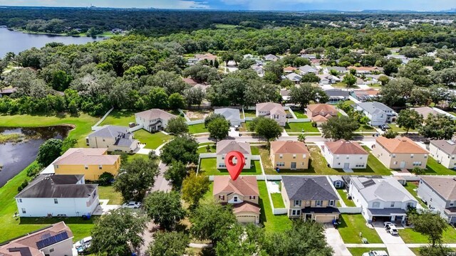 10617 Bamboo Rod Cir, Riverview, FL 33569 - aerial view of residential area featuring a nearby body of water