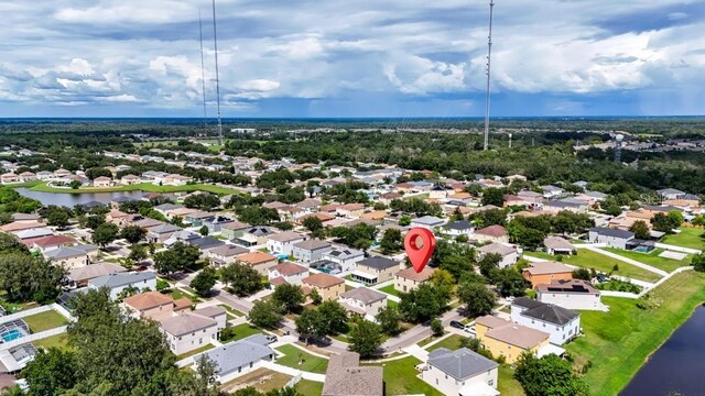 10617 Bamboo Rod Cir, Riverview, FL 33569 - aerial view of residential area with a large body of water