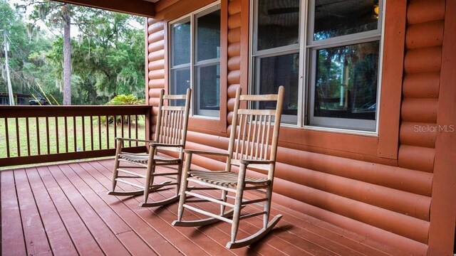 view of wooden deck