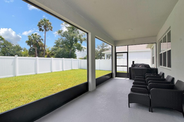 view of sunroom / solarium