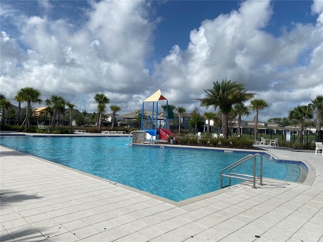 view of pool with a patio