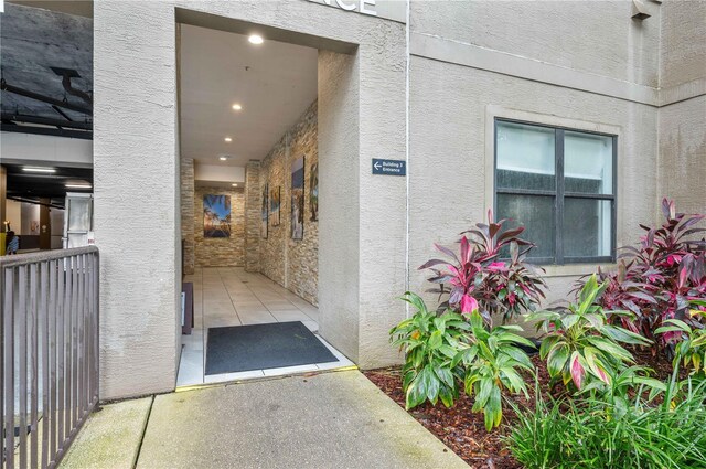 view of doorway to property