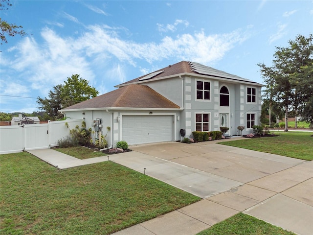 view of front of home with a front yard