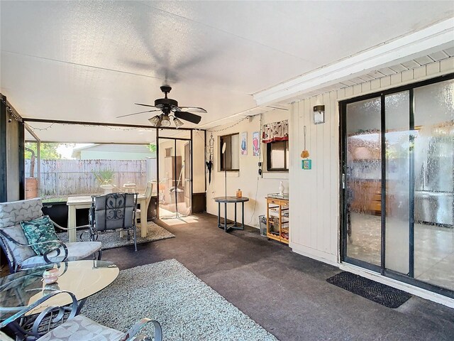 view of patio / terrace with ceiling fan