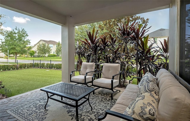 view of patio / terrace with outdoor lounge area