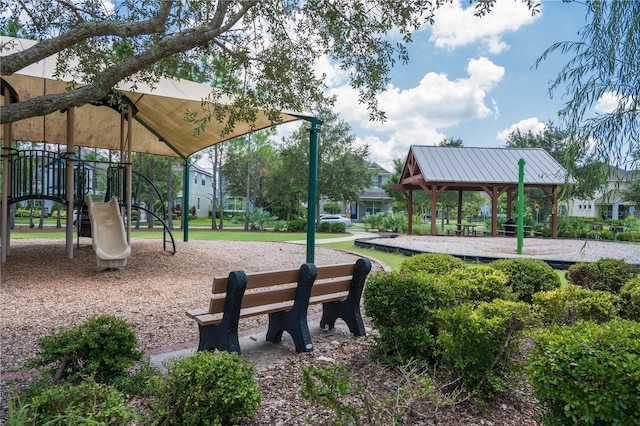 view of home's community featuring a gazebo and a playground