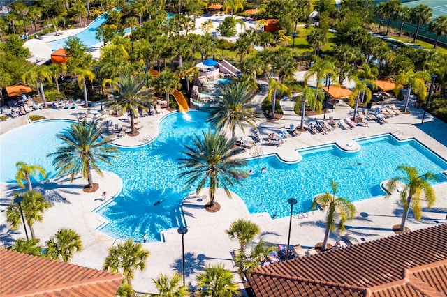 view of pool with a patio