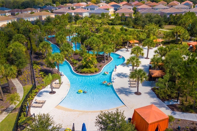 view of pool with fence