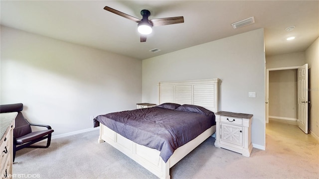 108 Castile Ct, Punta Gorda, FL 33983 - bedroom with light colored carpet and ceiling fan