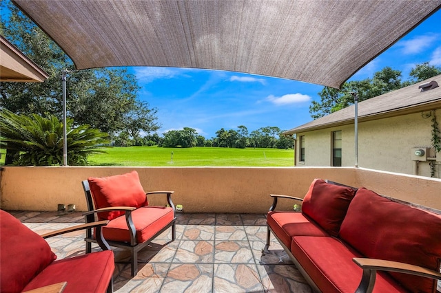 view of patio / terrace with an outdoor hangout area