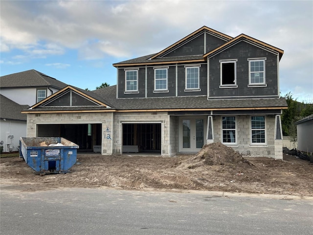 view of front of home featuring a garage