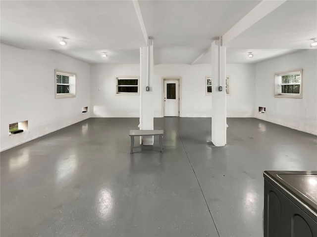 basement featuring washer / dryer