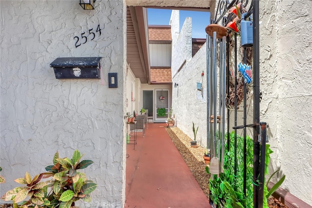 view of doorway to property