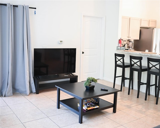 view of tiled living room