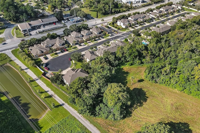 drone / aerial view with a residential view