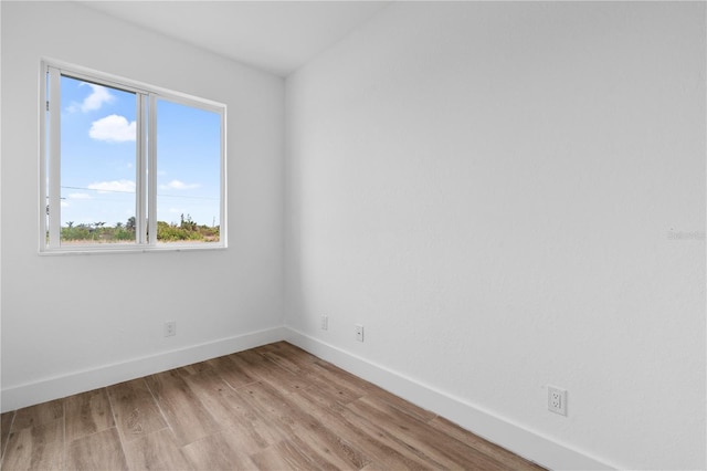 empty room featuring light hardwood / wood-style flooring