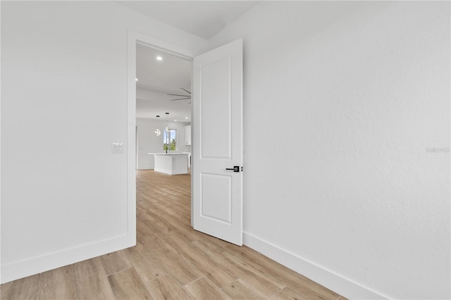 empty room featuring light hardwood / wood-style flooring