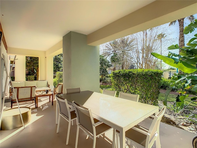 view of patio / terrace with outdoor lounge area