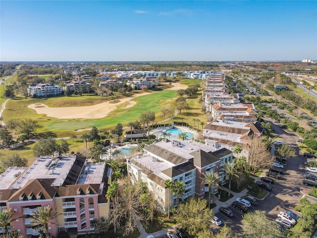 bird's eye view featuring view of golf course