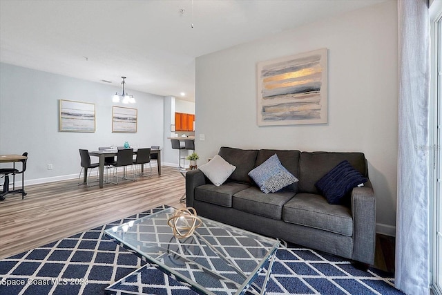 living room featuring hardwood / wood-style floors