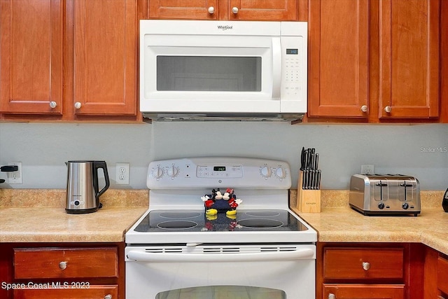 kitchen with white appliances