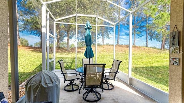 view of sunroom