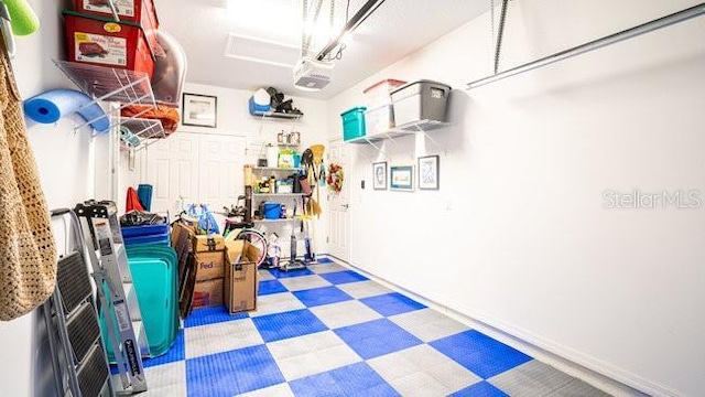 storage room featuring a garage