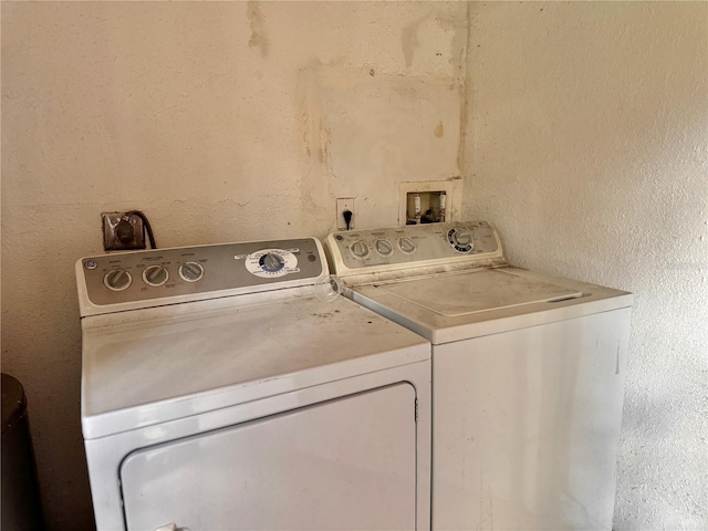 laundry area with washer and dryer