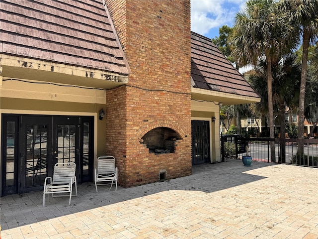 view of patio with french doors