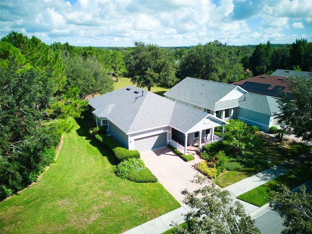 aerial view with a view of trees