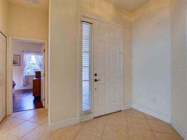 foyer entrance featuring light hardwood / wood-style flooring