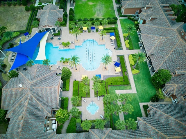 birds eye view of property