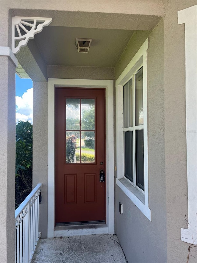 view of doorway to property