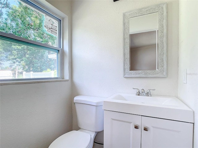 bathroom featuring toilet and vanity