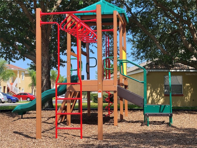 view of jungle gym