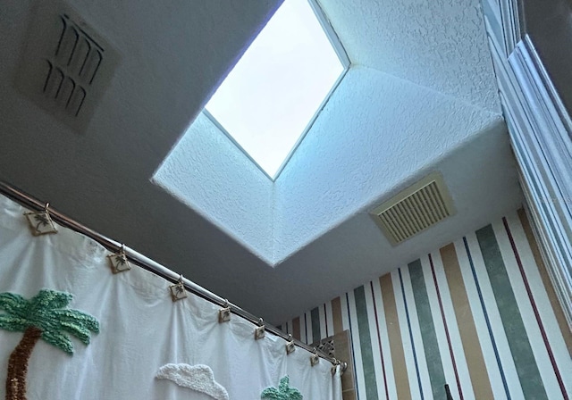 interior details with a skylight