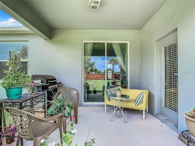 view of patio / terrace featuring grilling area