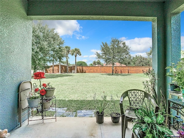 exterior space with a patio