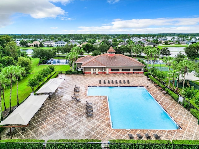 view of pool with a patio area