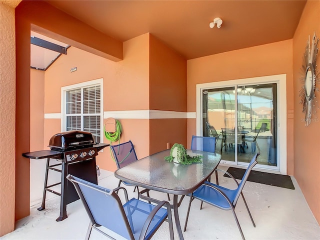 view of patio / terrace featuring grilling area