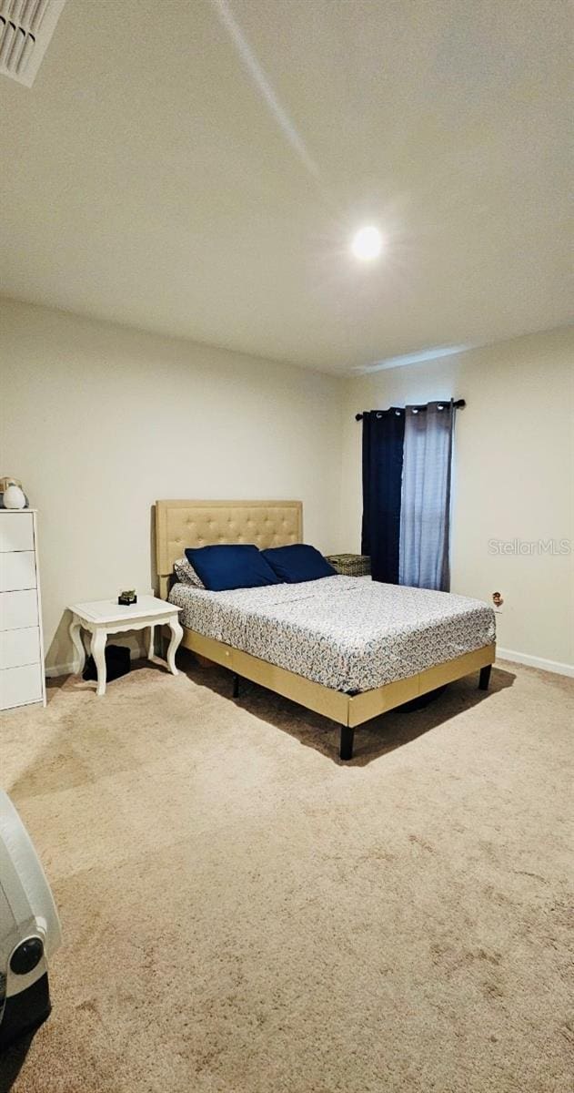 view of carpeted bedroom