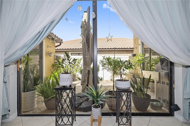 view of sunroom