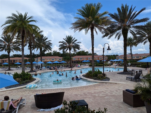 view of pool with a patio area